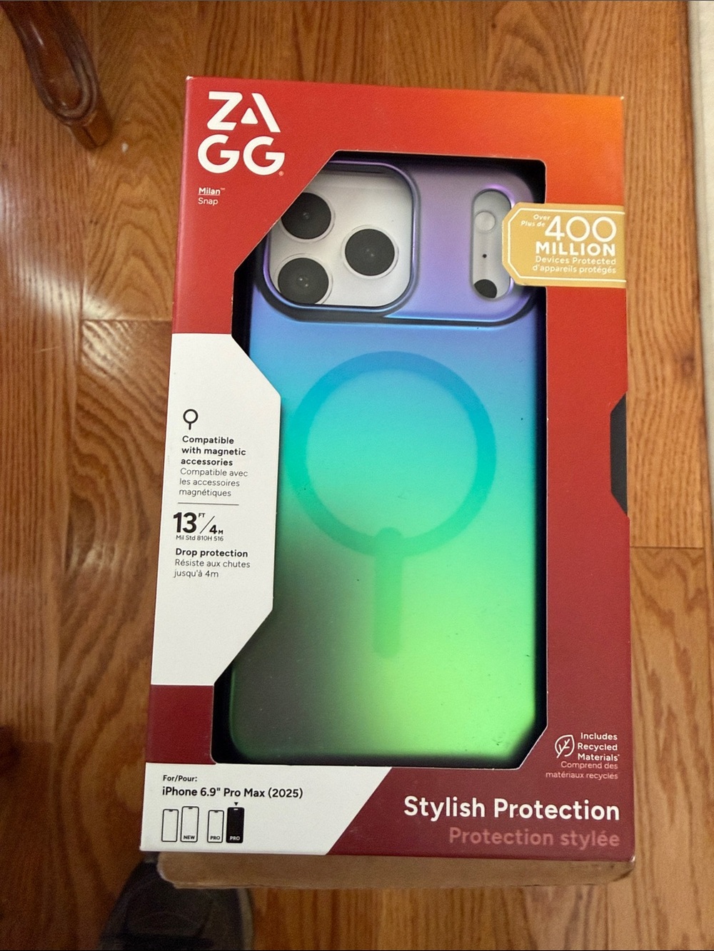 ZAGG Milan Snap Case for iPhone 15 Pro Max - Gradient Green/Purple